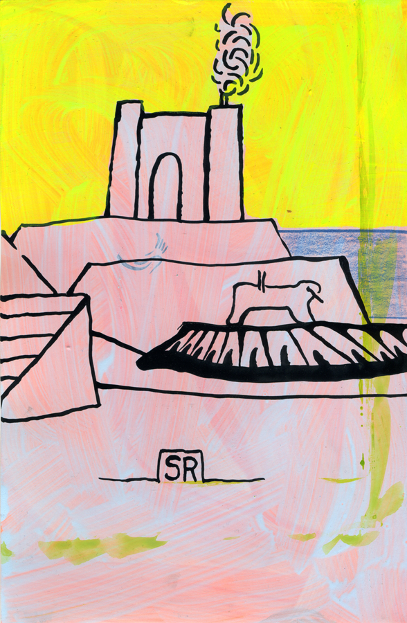 SR, 2020, Mischtechnik auf Papier, 24,5 cm x 16cm